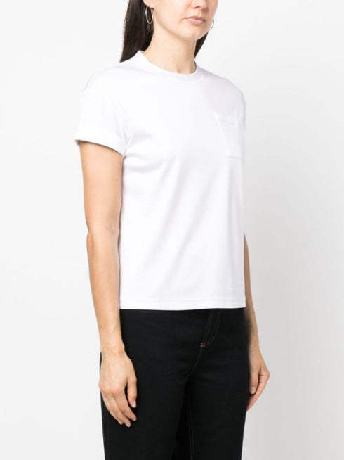 camiseta de algodón con bolsillo de parche